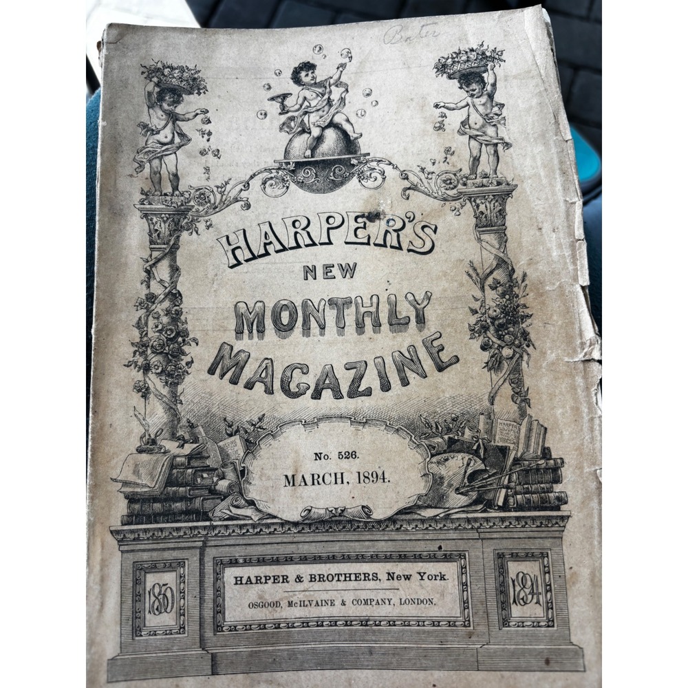 Harper's Magazine March 1894 Remington Western Art Trilby Du Maurier Antique